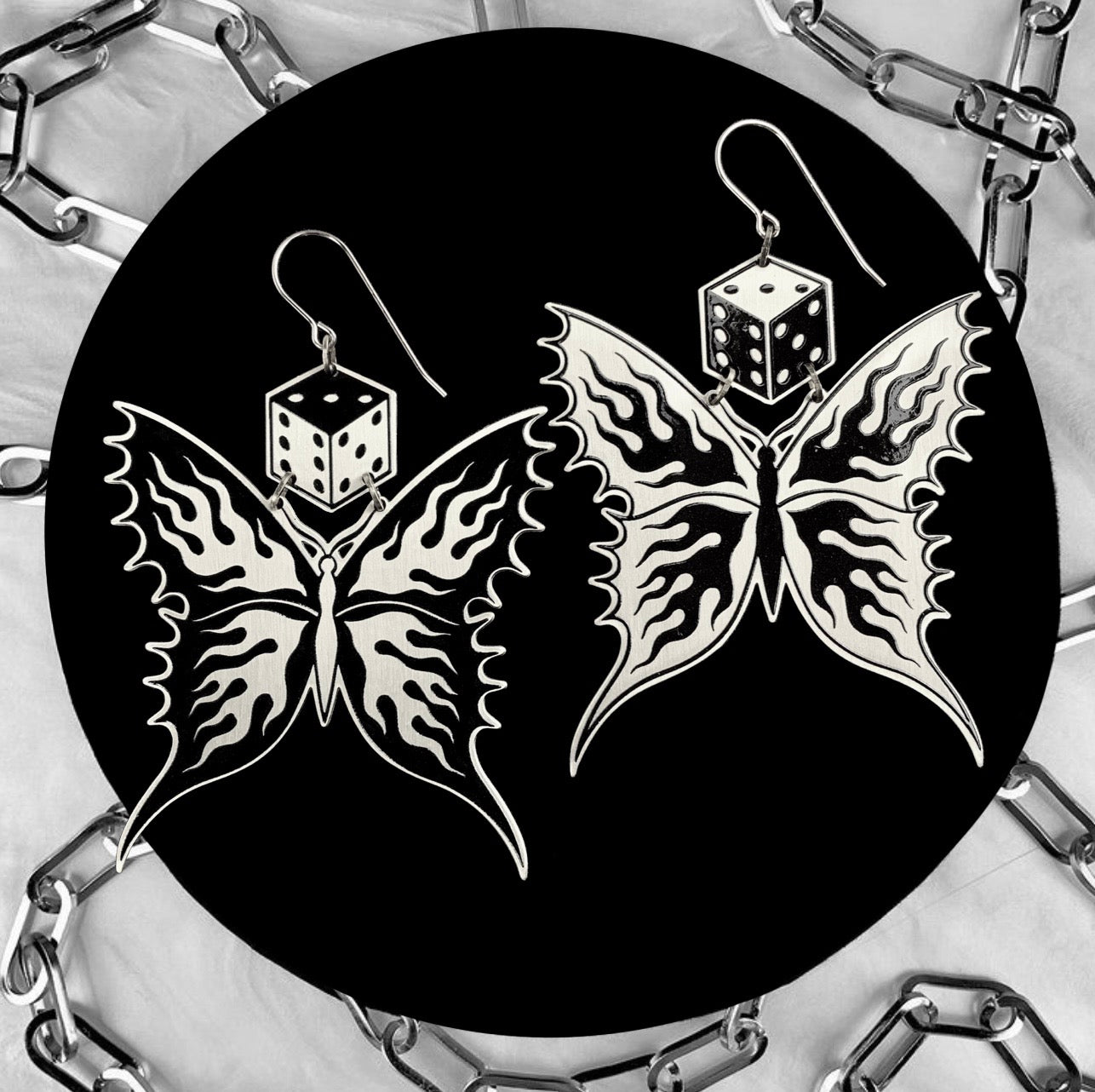 Dubious Duo - Earrings (2D) - While Odin Sleeps